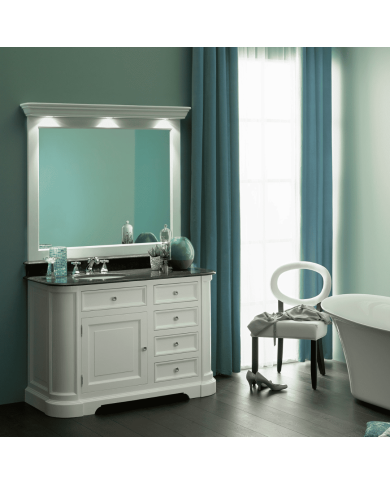 Meuble 1 vasque et miroir Elysée 127 Aqua Prestige