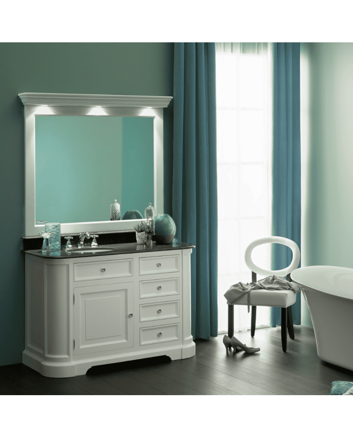 Meuble 1 vasque et miroir Elysée 127 Aqua Prestige