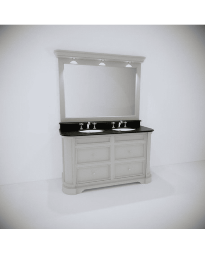 Meuble 2 vasques et miroir Elysée 148 Aqua Prestige