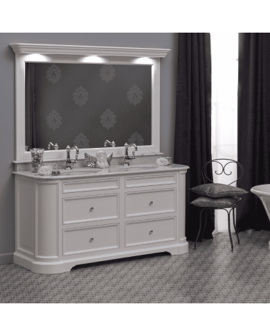 Meuble 2 vasques et miroir Elysée 148 Aqua Prestige