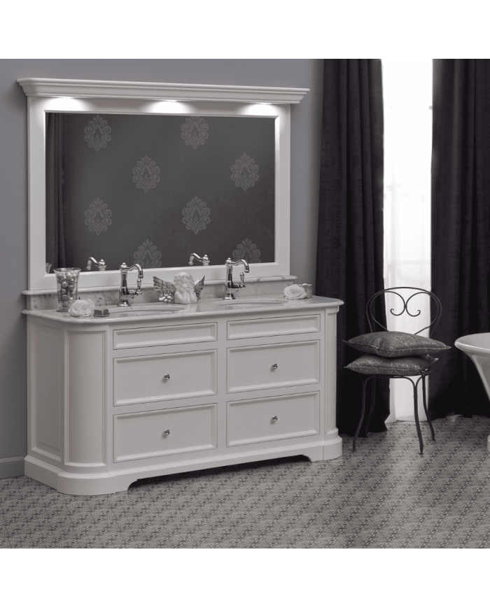 Meuble 2 vasques et miroir Elysée 148 Aqua Prestige