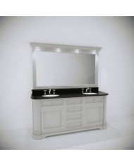 Meuble 2 vasques et miroir Elysée 185 Aqua Prestige