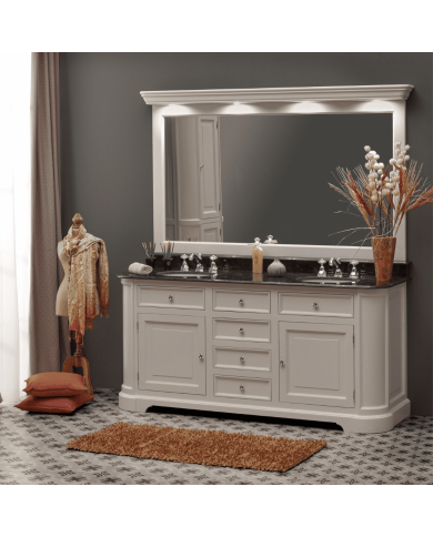 Meuble 2 vasques et miroir Elysée 185 Aqua Prestige