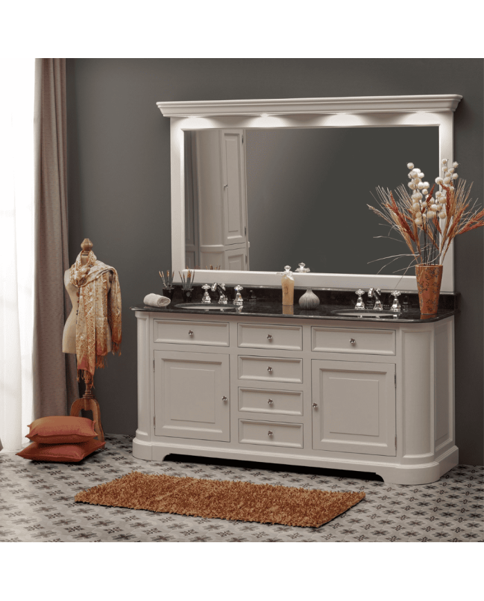 Meuble 2 vasques et miroir Elysée 185 Aqua Prestige