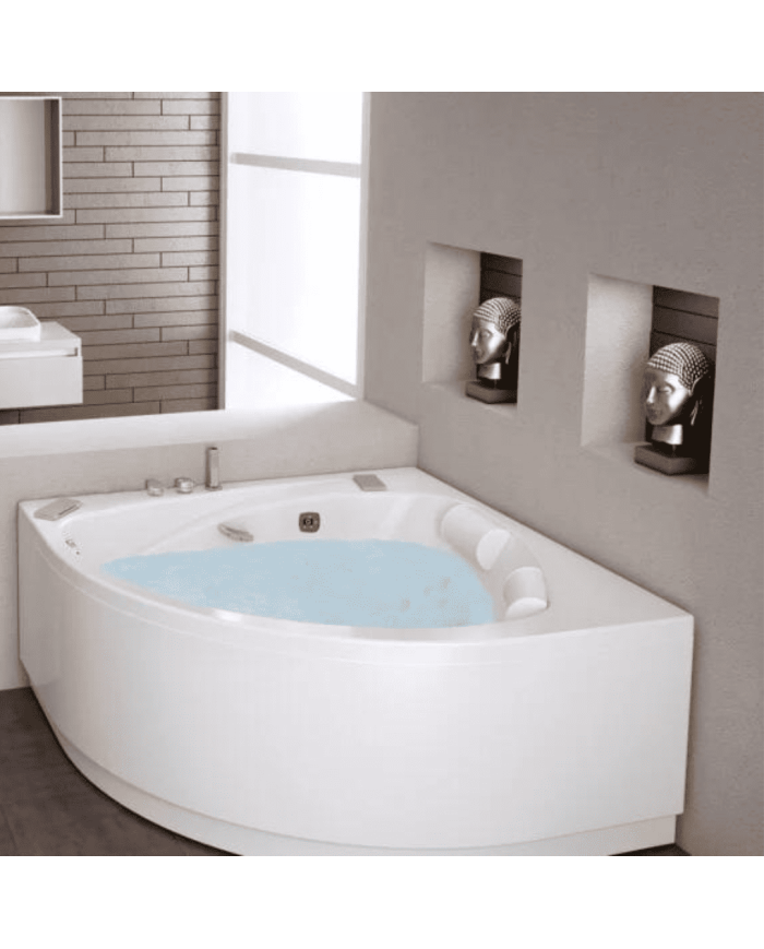 Baignoire balnéo d'angle 140x140 - Maloya - Kinedo