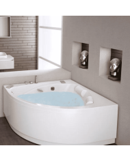 Baignoire balnéo d'angle 140x140 - Maloya - Kinedo