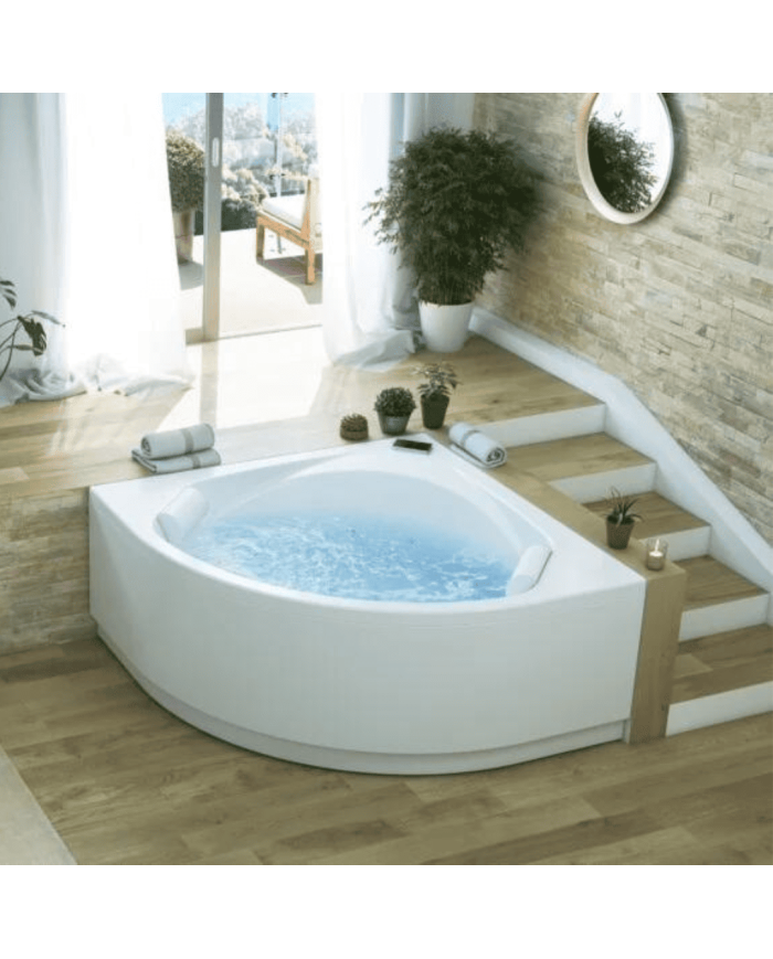 Baignoire balnéo d'angle 140x140 - Otea - Kinedo