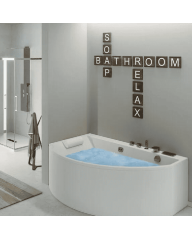 Baignoire balnéo asymétrique 160x90 - Conga - Kinedo