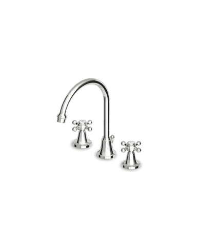 Mélangeur lavabo en croix bec fixe - Agora - Zucchetti
