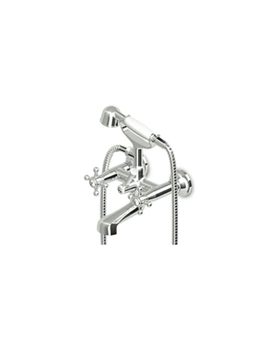 Mélangeur bain-douche mural en croix + aérateur - Agora - Zucchetti