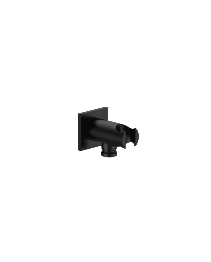 Prise d'eau murale noire carrée Fantini Mint, design minimaliste, matériau robuste