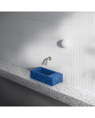 Lave-mains bleu nuit 36cm Flush 3 Clou