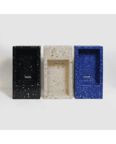 Lave-mains bleu nuit 36cm Flush 3 Clou