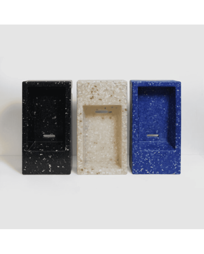 Lave-mains bleu nuit 36cm Flush 3 Clou