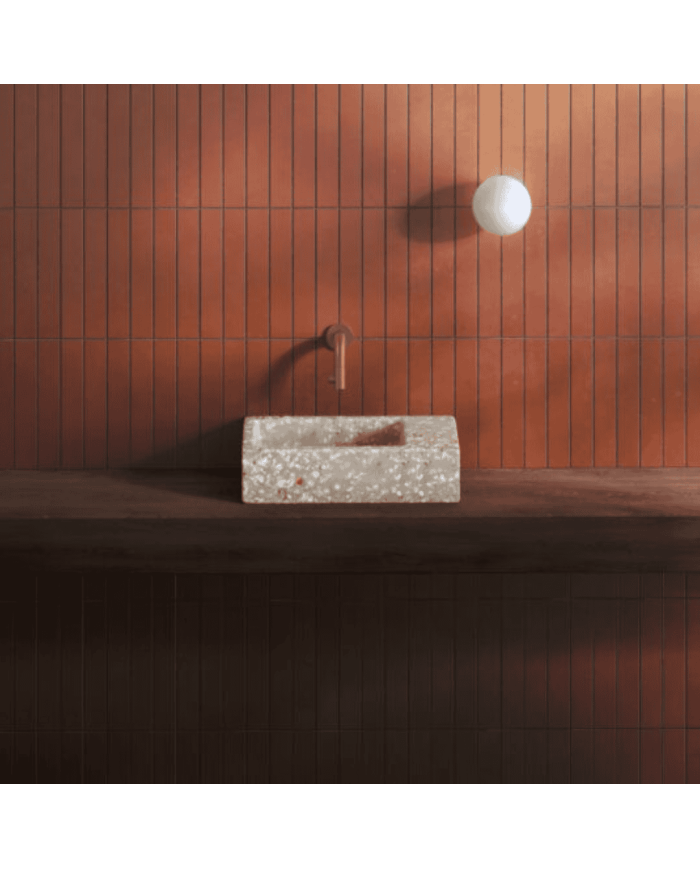 Lave-mains Terra clair 36cm Flush 3 Clou