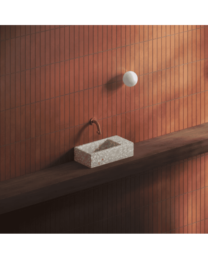 Lave-mains Terra clair 36cm Flush 3 Clou