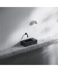 Lave-mains Noir galaxie 36cm Flush 3 Clou