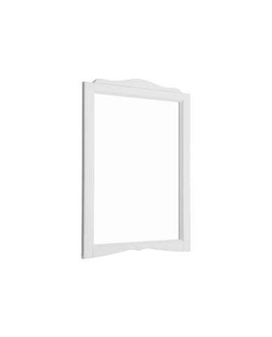 Miroir rectangulaire blanc Simas Miroir 83 avec cadre fin et design rétro