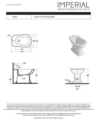Bidet - Regent Imperial