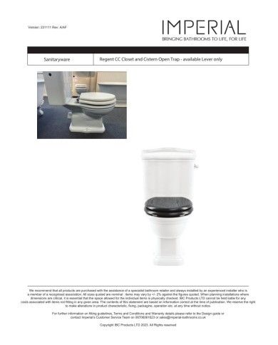 Cuvette monobloc - Regent Imperial