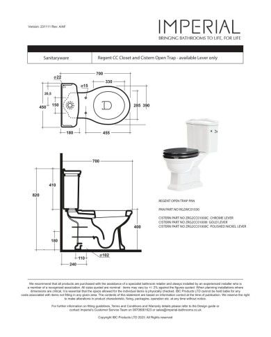Cuvette monobloc - Regent Imperial