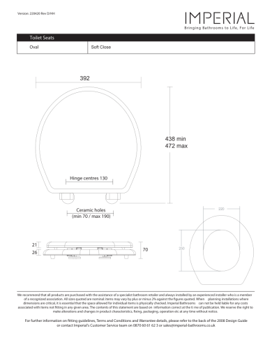 Abattant Oval - Imperial