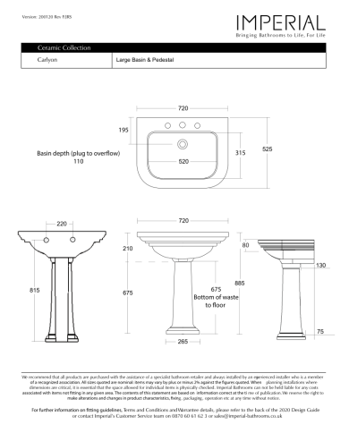 Lavabo 61 - Carlyon Imperial