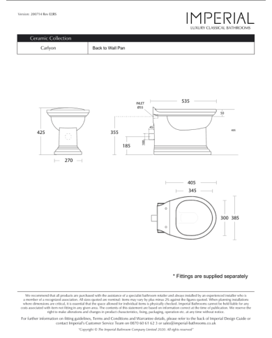 Cuvette au sol - Carlyon Imperial