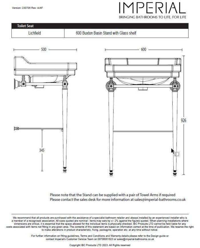 Console Buxton Lichfield Imperial