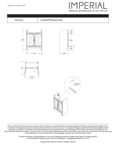 Meuble sous-vasque - Lichfield Imperial