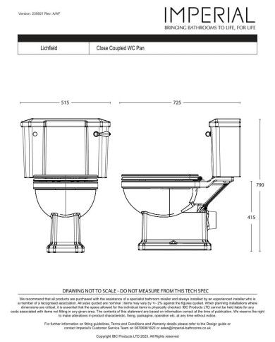Cuvette réservoir monobloc Lichfield Imperial