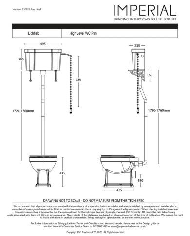 Cuvette chasse haute Lichfield Imperial