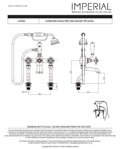Mélangeur sur gorge Lichfield Imperial