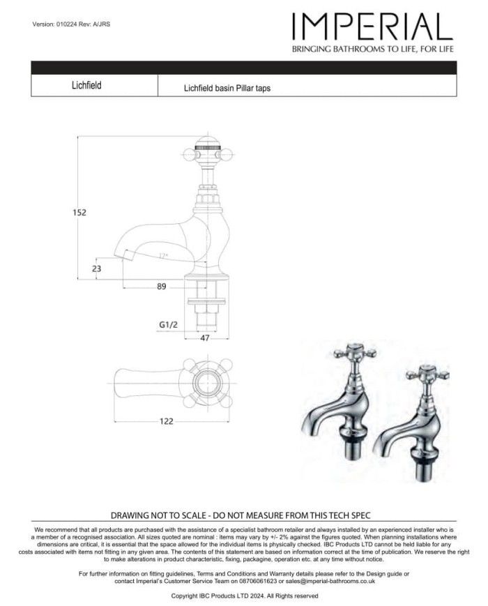 Robinet lavabo - Lichfield Imperial