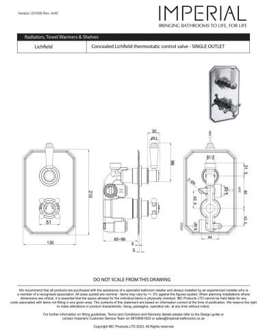 Mitigeur 1 sortie Lichfield Imperial