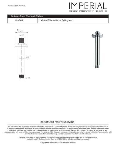 Tête de douche Imperial