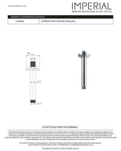 Tête de douche Imperial