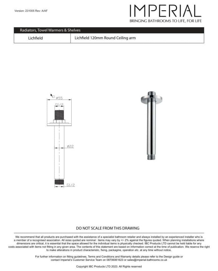 Tête de douche Imperial