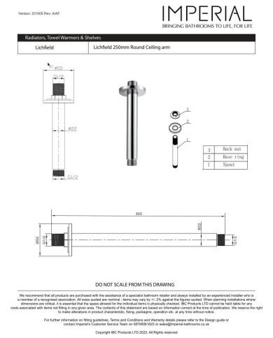 Tête de douche Imperial