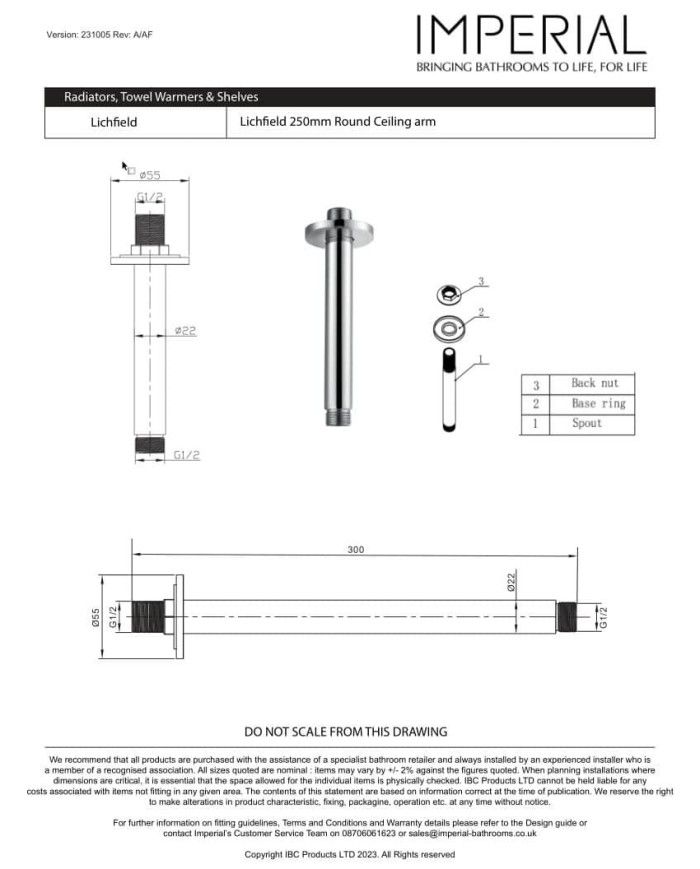 Tête de douche Imperial