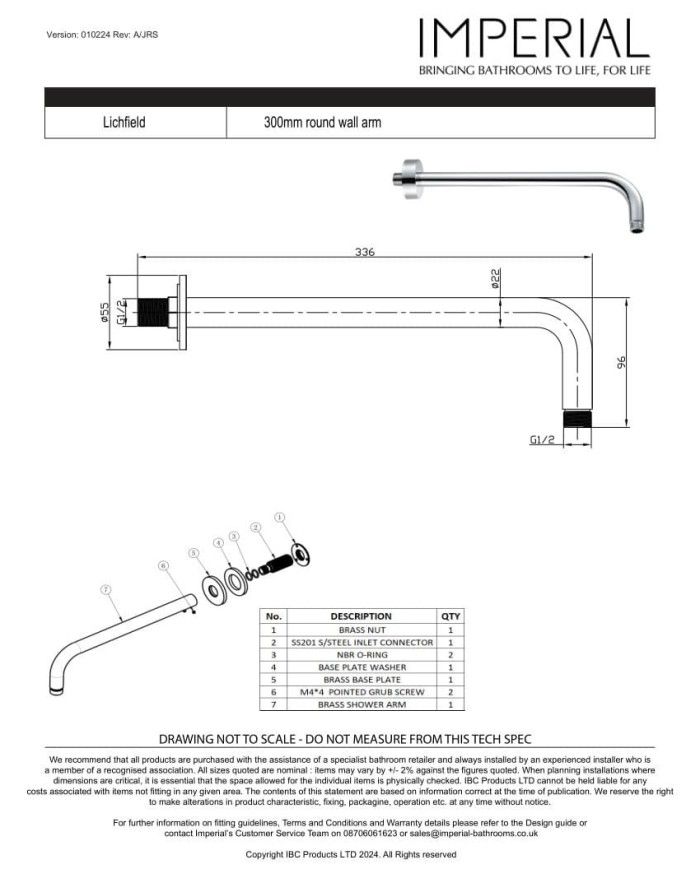 Pomme de douche Lichfield Imperial