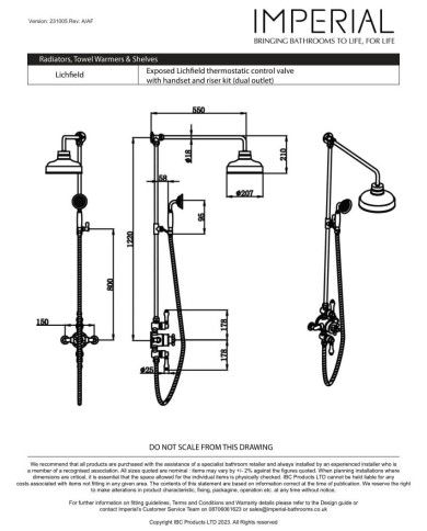 Kit de douche 200 - Lichfield Imperial