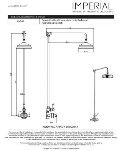 Kit de douche Lichfield Imperial