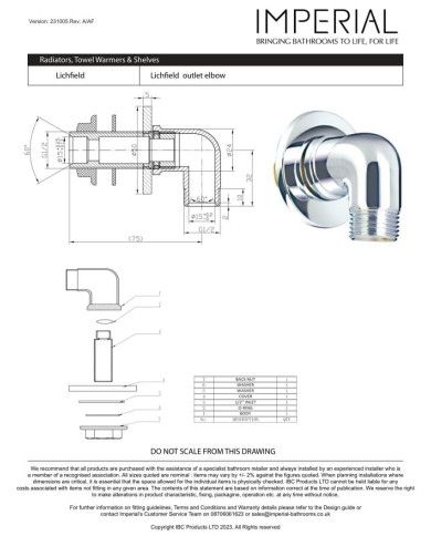Coude de sortie Lichfield Imperial