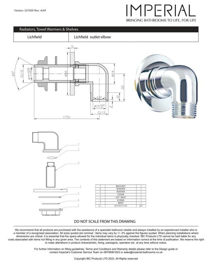 Coude de sortie Lichfield Imperial