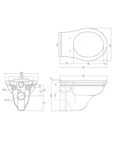 WC suspendu Astoria Deco Imperial