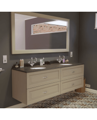 Meuble lavabo 2 vasques et miroir Astoria Aqua Prestige