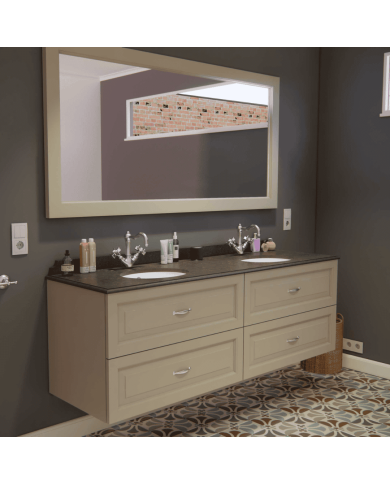 Meuble lavabo 2 vasques et miroir Astoria Aqua Prestige