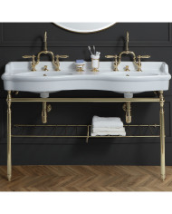 Lavabo double vasque - Bleu Provence 800