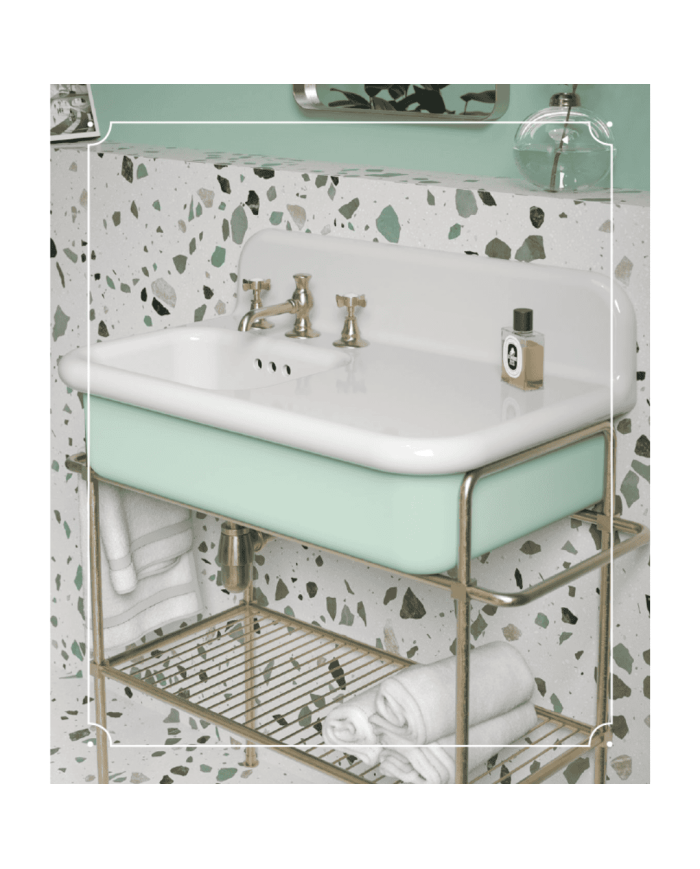 Lavabo large 80cm - True Colors Lite - Bleu Provence